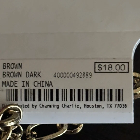 Charming Charlie Gold Tone with amber colors Necklace NWT - Picture 6 of 6